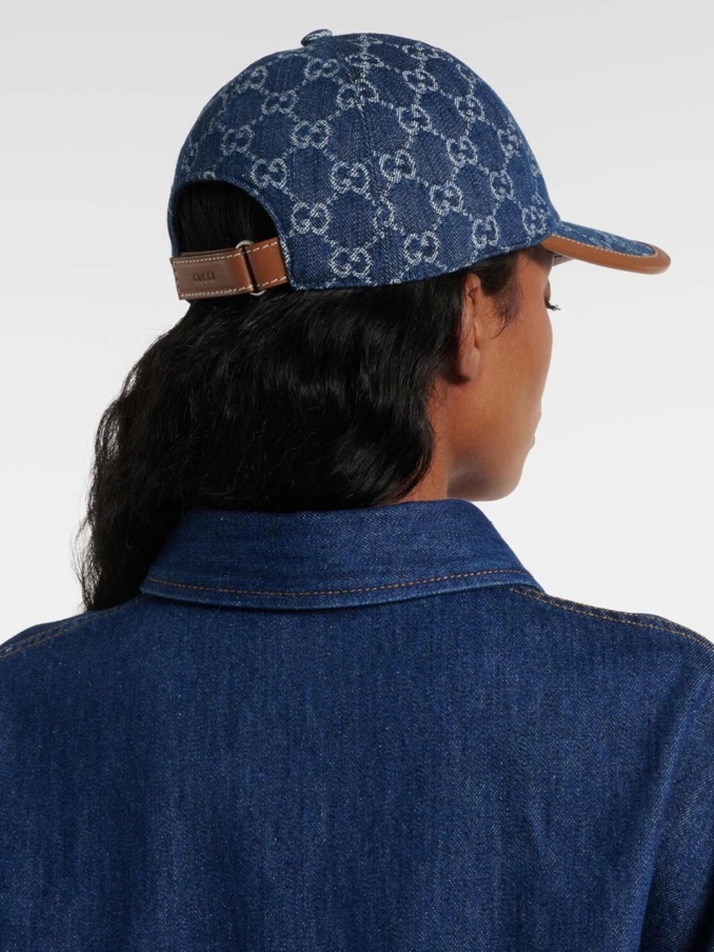 NEW Gucci GG Monogrammed Denim Baseball Cap - Picture 10 of 11